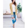 MEROKEETY Women’s 2025 Fall Long Sleeve Cable Knit Sweater Open Front Cardigan Button Loose Outerwear(Apricot)
