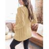 MEROKEETY Women’s 2025 Fall Long Sleeve Cable Knit Sweater Open Front Cardigan Button Loose Outerwear(Apricot)