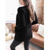 MEROKEETY Women’s 2025 Fall Long Sleeve Cable Knit Sweater Open Front Cardigan Button Loose Outerwear(Black)