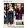 MEROKEETY Women’s 2025 Fall Long Sleeve Cable Knit Sweater Open Front Cardigan Button Loose Outerwear(Burgundy)