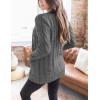 MEROKEETY Women’s 2025 Fall Long Sleeve Cable Knit Sweater Open Front Cardigan Button Loose Outerwear(Charcoal)