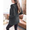 MEROKEETY Women’s 2025 Fall Long Sleeve Cable Knit Sweater Open Front Cardigan Button Loose Outerwear(Dark Grey)
