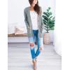 MEROKEETY Women’s 2025 Fall Long Sleeve Cable Knit Sweater Open Front Cardigan Button Loose Outerwear(Grey)
