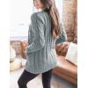 MEROKEETY Women’s 2025 Fall Long Sleeve Cable Knit Sweater Open Front Cardigan Button Loose Outerwear(Grey)