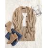 MEROKEETY Women’s 2025 Fall Long Sleeve Cable Knit Sweater Open Front Cardigan Button Loose Outerwear(Khaki)