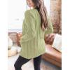 MEROKEETY Women’s 2025 Fall Long Sleeve Cable Knit Sweater Open Front Cardigan Button Loose Outerwear(Light Green)