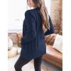 MEROKEETY Women’s 2025 Fall Long Sleeve Cable Knit Sweater Open Front Cardigan Button Loose Outerwear(Navy)