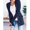 MEROKEETY Women’s 2025 Fall Long Sleeve Cable Knit Sweater Open Front Cardigan Button Loose Outerwear(Navy)