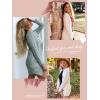 MEROKEETY Women’s 2025 Fall Long Sleeve Cable Knit Sweater Open Front Cardigan Button Loose Outerwear(Sage)