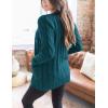 MEROKEETY Women’s 2025 Fall Long Sleeve Cable Knit Sweater Open Front Cardigan Button Loose Outerwear(Teal)