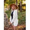 MEROKEETY Women’s 2025 Fall Long Sleeve Cable Knit Sweater Open Front Cardigan Button Loose Outerwear(White)