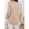 MEROKEETY Women’s 2025 Fall Long Sleeve Sweater V Neck Winter Tops Casual Lightweight Knit Pullover Shirts(Almond)