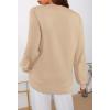 MEROKEETY Women’s 2025 Fall Long Sleeve Sweater V Neck Winter Tops Casual Lightweight Knit Pullover Shirts(Apricot)