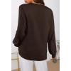 MEROKEETY Women’s 2025 Fall Long Sleeve Sweater V Neck Winter Tops Casual Lightweight Knit Pullover Shirts(Brown)