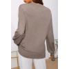 MEROKEETY Women’s 2025 Fall Long Sleeve Sweater V Neck Winter Tops Casual Lightweight Knit Pullover Shirts(Cashmere)