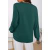 MEROKEETY Women’s 2025 Fall Long Sleeve Sweater V Neck Winter Tops Casual Lightweight Knit Pullover Shirts(Green)