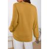 MEROKEETY Women’s 2025 Fall Long Sleeve Sweater V Neck Winter Tops Casual Lightweight Knit Pullover Shirts(Mustard)