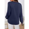 MEROKEETY Women’s 2025 Fall Long Sleeve Sweater V Neck Winter Tops Casual Lightweight Knit Pullover Shirts(Navy)