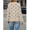 MEROKEETY Women’s 2025 Fall Long Sleeve Sweater V Neck Winter Tops Casual Lightweight Knit Pullover Shirts(Polka Dot)