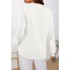 MEROKEETY Women’s 2025 Fall Long Sleeve Sweater V Neck Winter Tops Casual Lightweight Knit Pullover Shirts(White)