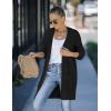 MEROKEETY Women’s 2025 Fall Open Front Chunky Knit Sweater Oversized Lantern Sleeve Cardigan Outwear(Black)