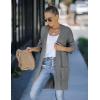 MEROKEETY Women’s 2025 Fall Open Front Chunky Knit Sweater Oversized Lantern Sleeve Cardigan Outwear(Dark Grey)