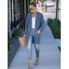 MEROKEETY Women’s 2025 Fall Open Front Chunky Knit Sweater Oversized Lantern Sleeve Cardigan Outwear(Dusty Blue)