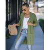 MEROKEETY Women’s 2025 Fall Open Front Chunky Knit Sweater Oversized Lantern Sleeve Cardigan Outwear(Green)