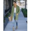 MEROKEETY Women’s 2025 Fall Open Front Chunky Knit Sweater Oversized Lantern Sleeve Cardigan Outwear(Green)