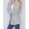MEROKEETY Women’s 2025 Fall Open Front Chunky Knit Sweater Oversized Lantern Sleeve Cardigan Outwear(Light Grey)
