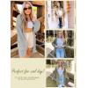 MEROKEETY Women’s 2025 Fall Open Front Chunky Knit Sweater Oversized Lantern Sleeve Cardigan Outwear(Light Grey)