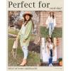 MEROKEETY Women’s 2025 Fall Open Front Chunky Knit Sweater Oversized Lantern Sleeve Cardigan Outwear(Lightgreen)