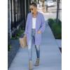MEROKEETY Women’s 2025 Fall Open Front Chunky Knit Sweater Oversized Lantern Sleeve Cardigan Outwear(Lightpurple)
