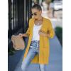 MEROKEETY Women’s 2025 Fall Open Front Chunky Knit Sweater Oversized Lantern Sleeve Cardigan Outwear(Mustard)