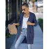 MEROKEETY Women’s 2025 Fall Open Front Chunky Knit Sweater Oversized Lantern Sleeve Cardigan Outwear(Navy)
