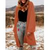 MEROKEETY Women’s 2025 Fall Open Front Chunky Knit Sweater Oversized Lantern Sleeve Cardigan Outwear(Orange)