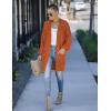 MEROKEETY Women’s 2025 Fall Open Front Chunky Knit Sweater Oversized Lantern Sleeve Cardigan Outwear(Orange)