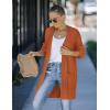 MEROKEETY Women’s 2025 Fall Open Front Chunky Knit Sweater Oversized Lantern Sleeve Cardigan Outwear(Orange)