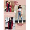 MEROKEETY Women’s 2025 Fall Open Front Chunky Knit Sweater Oversized Lantern Sleeve Cardigan Outwear(Pink)