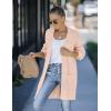 MEROKEETY Women’s 2025 Fall Open Front Chunky Knit Sweater Oversized Lantern Sleeve Cardigan Outwear(Pink)