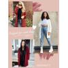 MEROKEETY Women’s 2025 Fall Open Front Chunky Knit Sweater Oversized Lantern Sleeve Cardigan Outwear(Rust)