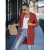 MEROKEETY Women’s 2025 Fall Open Front Chunky Knit Sweater Oversized Lantern Sleeve Cardigan Outwear(Rust)