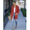 MEROKEETY Women’s 2025 Fall Open Front Chunky Knit Sweater Oversized Lantern Sleeve Cardigan Outwear(Rust)