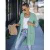 MEROKEETY Women’s 2025 Fall Open Front Chunky Knit Sweater Oversized Lantern Sleeve Cardigan Outwear(Sage)