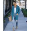 MEROKEETY Women’s 2025 Fall Open Front Chunky Knit Sweater Oversized Lantern Sleeve Cardigan Outwear(Teal)