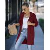 MEROKEETY Women’s 2025 Fall Open Front Chunky Knit Sweater Oversized Lantern Sleeve Cardigan Outwear(Wine)