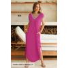 MEROKEETY Women’s 2025 Spring Summer Maxi Dress Casual V Neck Split Beach Vacation Loose Long Dresses(Magenta)