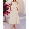 MEROKEETY Women’s 2026 Summer Elegant Classy Midi Dress Sleeveless A Line Flowy Formal Cocktail Dresses(Apricot)