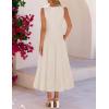 MEROKEETY Women’s 2026 Summer Elegant Classy Midi Dress Sleeveless A Line Flowy Formal Cocktail Dresses(Apricot)