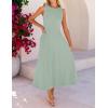 MEROKEETY Women’s 2026 Summer Elegant Classy Midi Dress Sleeveless A Line Flowy Formal Cocktail Dresses(Sage)